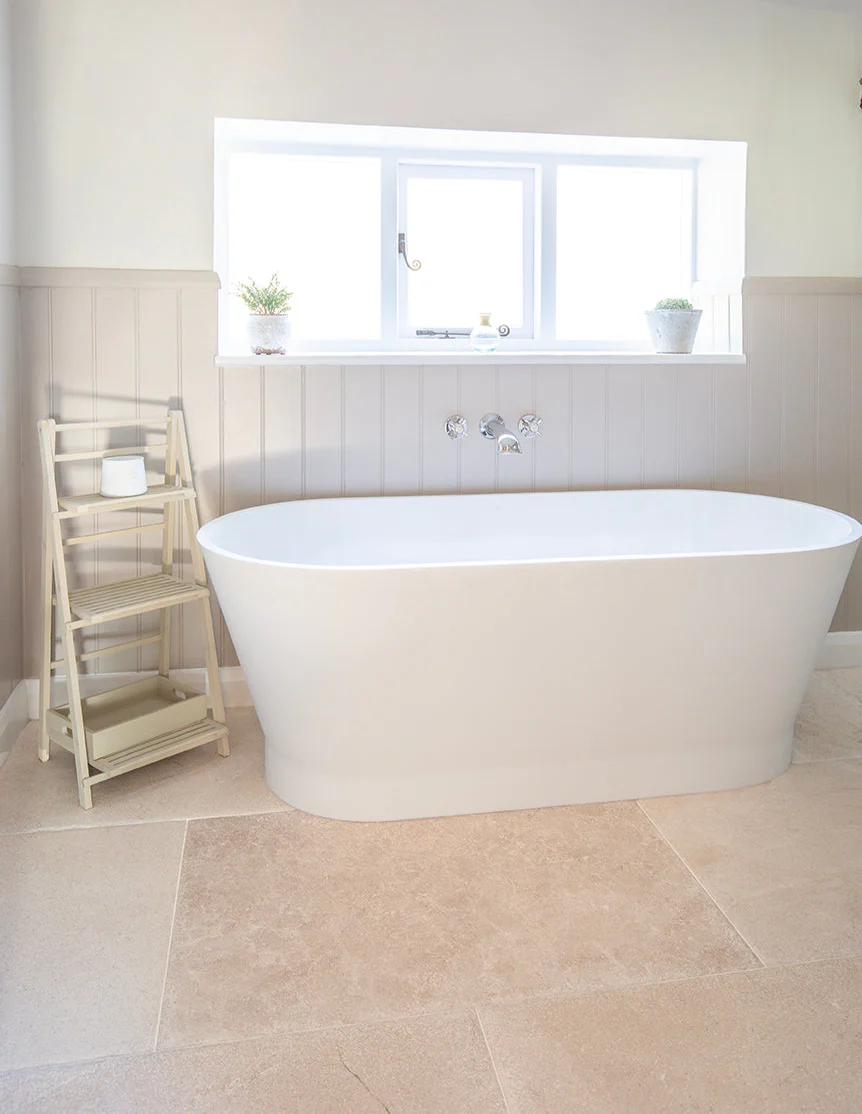 Dorchester Aged White Stone Effect Porcelain Tiles - Image 11