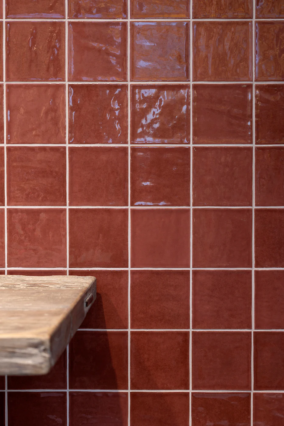 Farini Cinnamon Glazed Square Decorative Tiles - Image 4