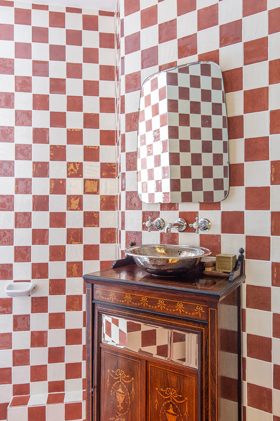 Farini Cinnamon Glazed Square Decorative Tiles - Image 9