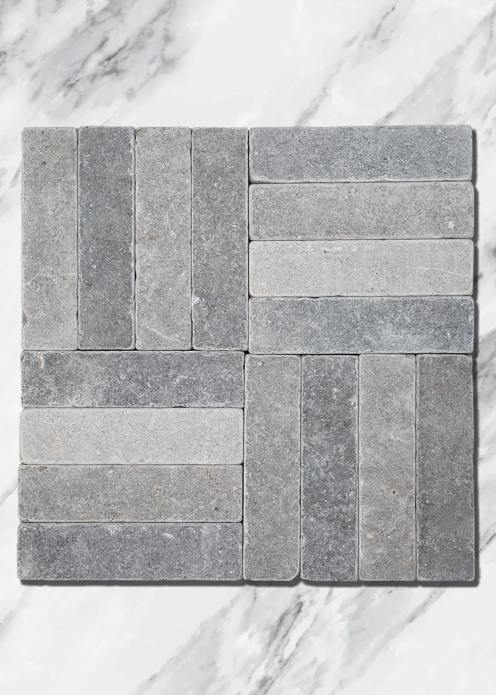 Farrow Grey Tumbled Herringbone Paving Cobbles - Image 4