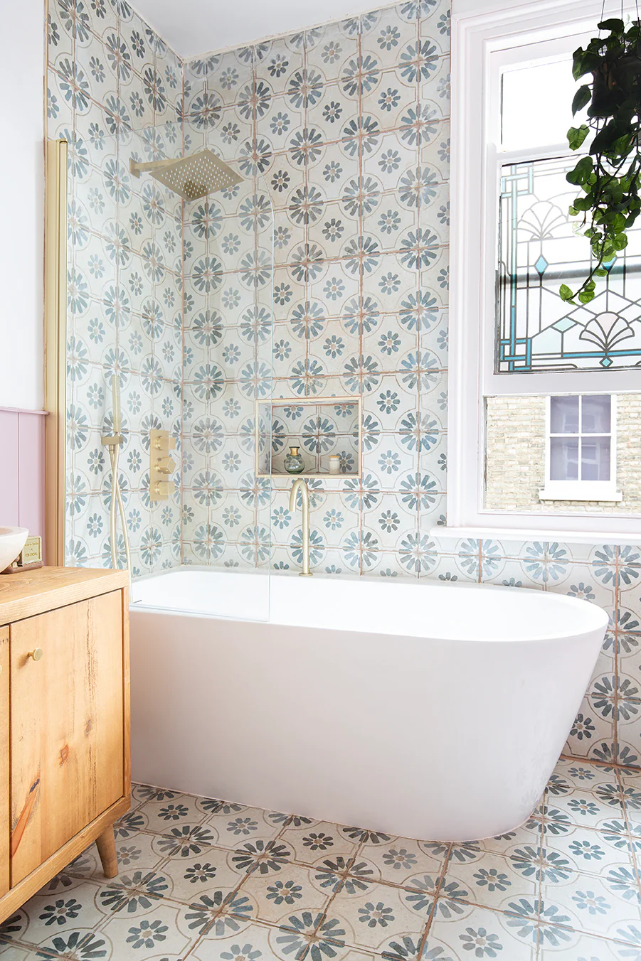 Penrose Blue Patterned Ceramic Tiles - Image 3