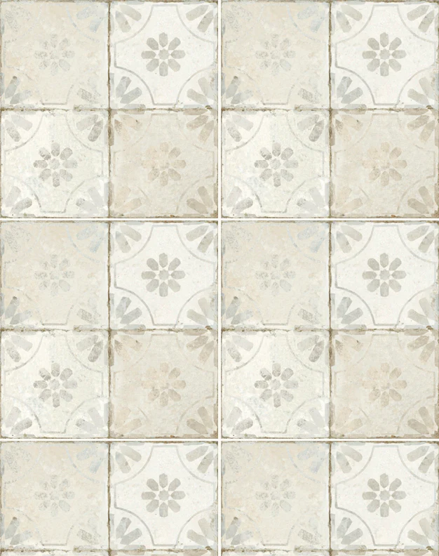 Penrose White Patterned Ceramic Tiles - Image 3